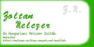 zoltan melczer business card